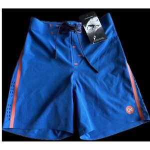 Outerknown Apex Trunks Kelly Slater Blue Orange Board Shorts Boys Size 7 NEW